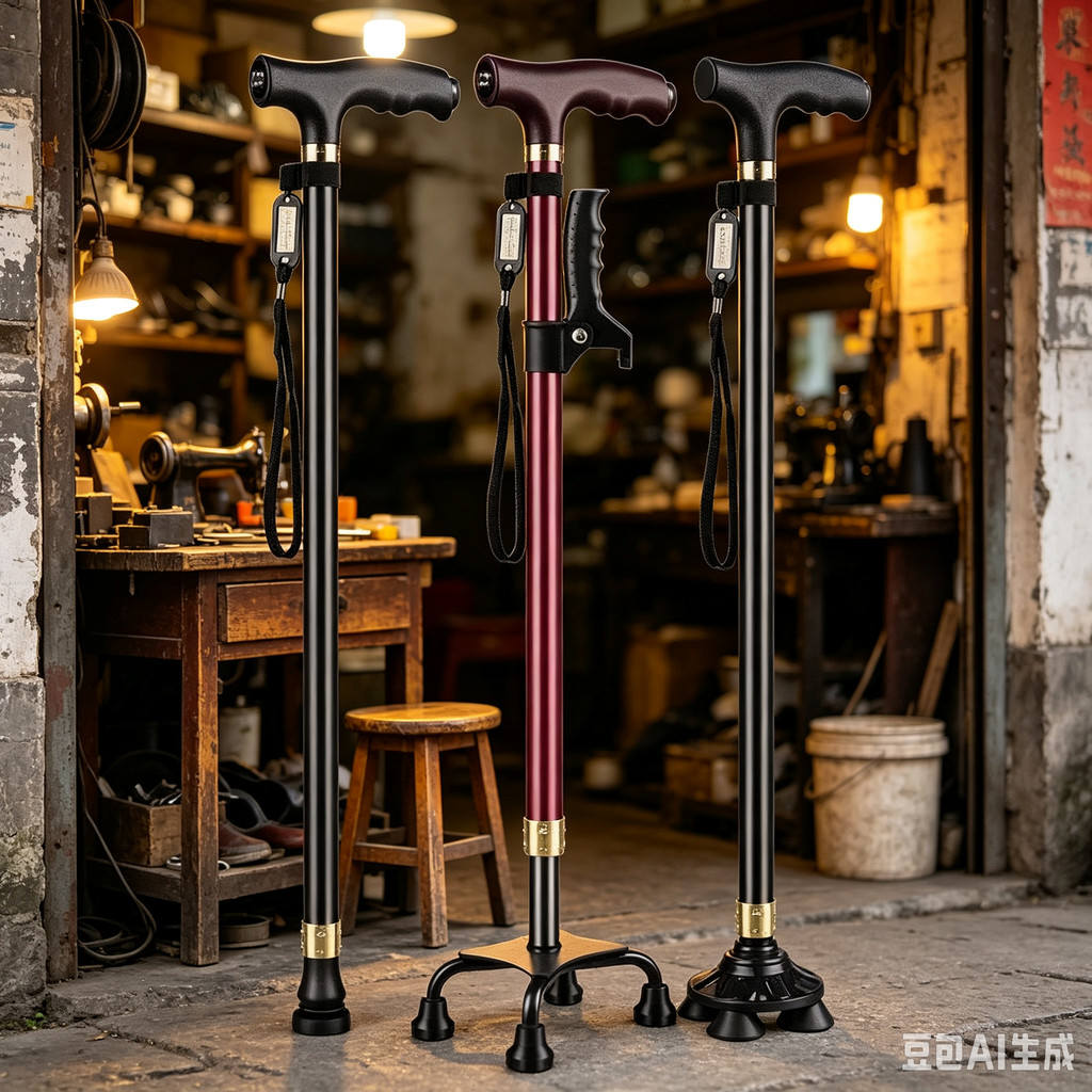 Elderly Crutches Shock-resistant Crutches Big Four-legged Cane、-*&***&&*-&*&---*&-*&&--*&---*-*&-*&、walking aid、walking cane、tongkat orang tua、tongkat lipat、 4 kaki、Foldable walking stick for elderly、tongkat kaki 4、拐杖椅子