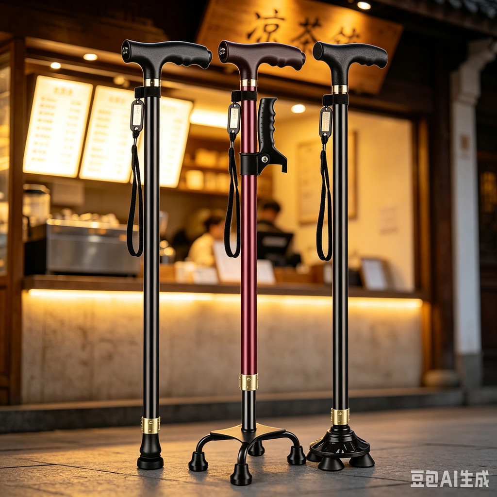 Elderly Crutches Shock-resistant Crutches Big Four-legged Cane、-*&***&&-&*&-&-*&-*&&&&*------*&、walking aid、walking cane、tongkat orang tua、tongkat lipat、 4 kaki、Foldable walking stick for elderly、tongkat kaki 4、拐杖椅子