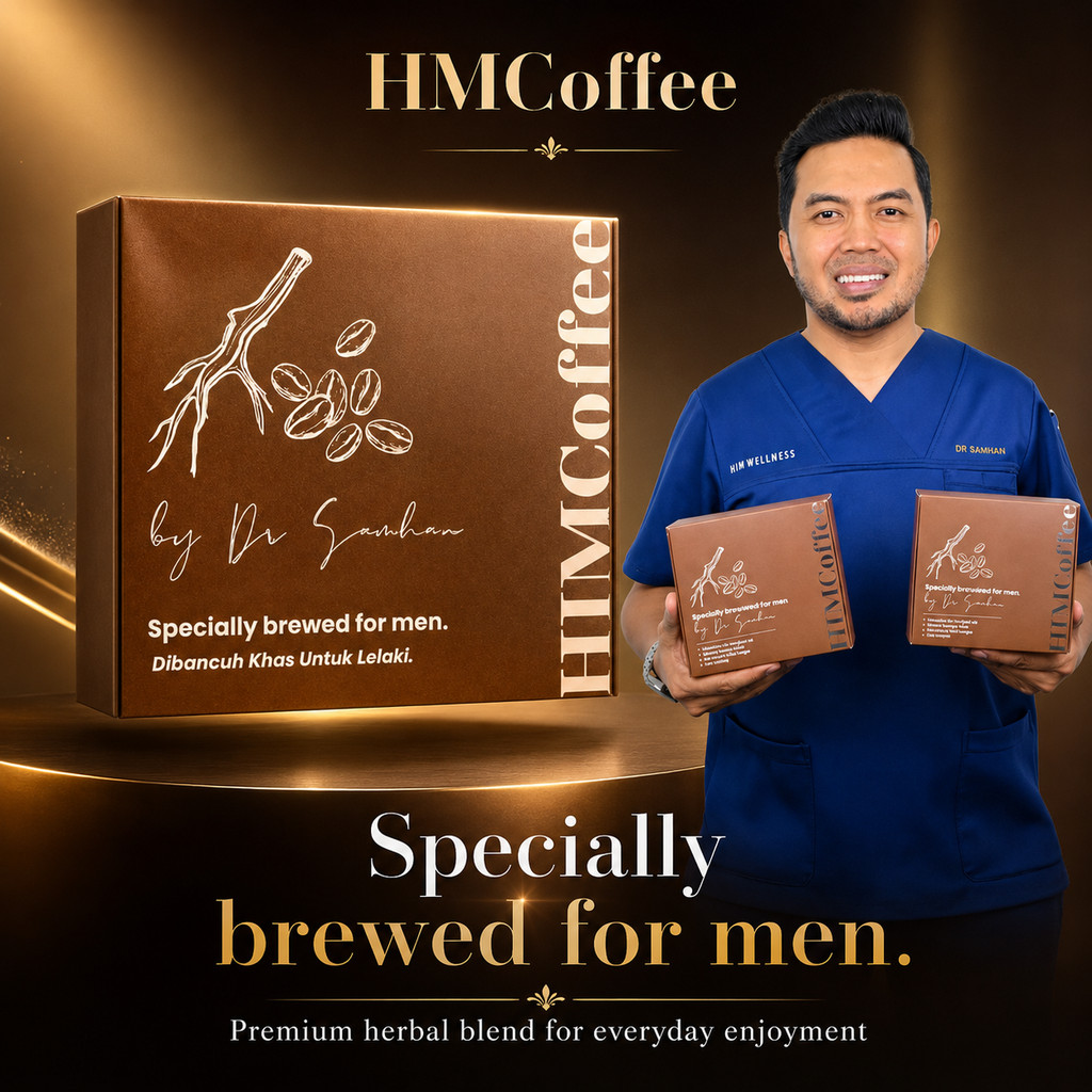 HIMCoffee Dr Samhan Tongkat Ali 5X Pure Arabica Guarana 10 Sachets Halal JAKIM Men Energy