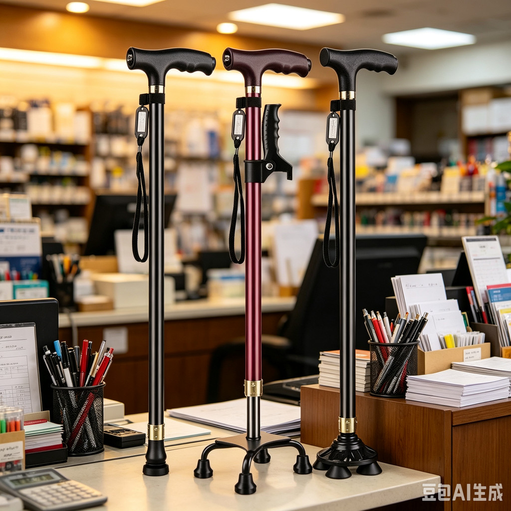Elderly Crutches Shock-resistant Crutches Big Four-legged Cane、walking aid、walking cane、tongkat orang tua、tongkat lipat、 4 kaki、Foldable walking stick for elderly、tongkat kaki 4、拐杖椅子
