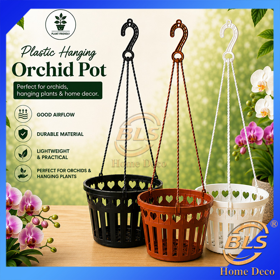 Plastic Hanging Orchid Pot Basket Pasu Bunga Orkid Gantung 兰花吊盆 兰花盆 CP-166 CP-192
