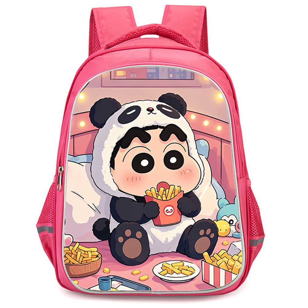 Crayon Primary School Student Schoolbag Pink Children's Lightweight Backpack Large Capacity Wear-Resistant Schoolbag Bur gHaU