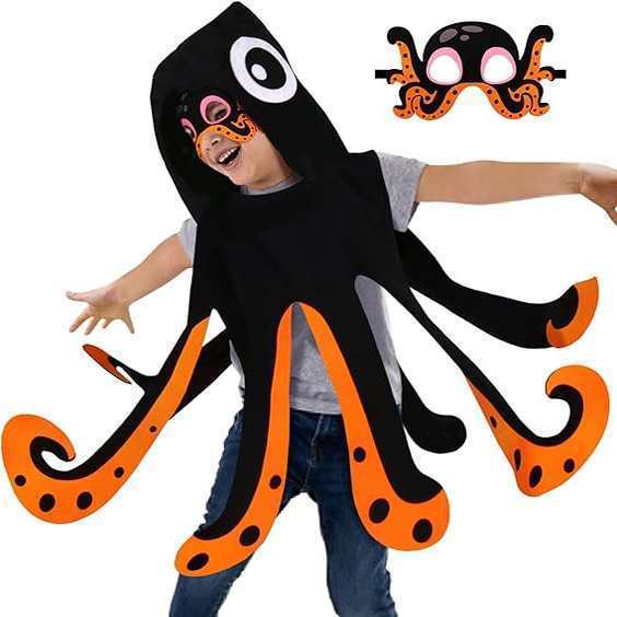 Children's Day Octopus Performance Costume Mask Set Theater Performance Halloween cos Props Safe Environmentally Friendly Materials