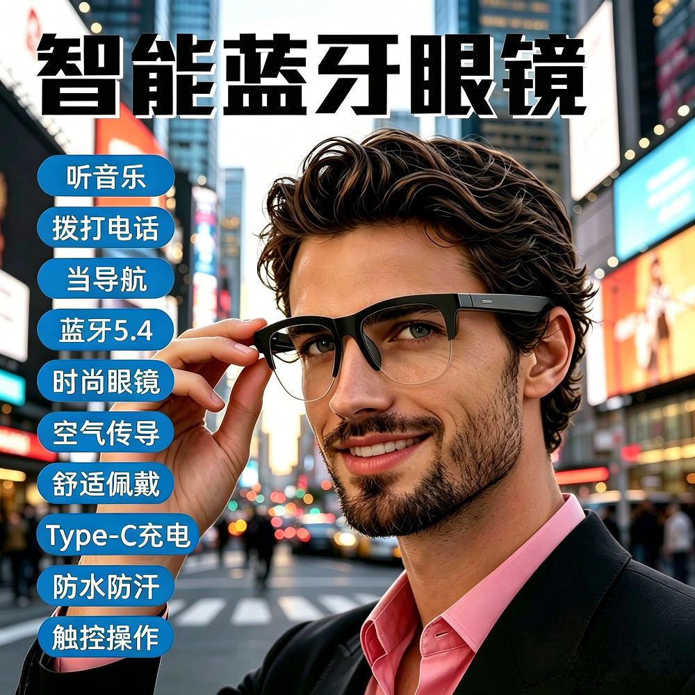 ai眼镜AI glasses【2026新款】AI智能眼镜蓝牙耳机可接打电话导航音乐光学变色眼镜新款2026.8.4