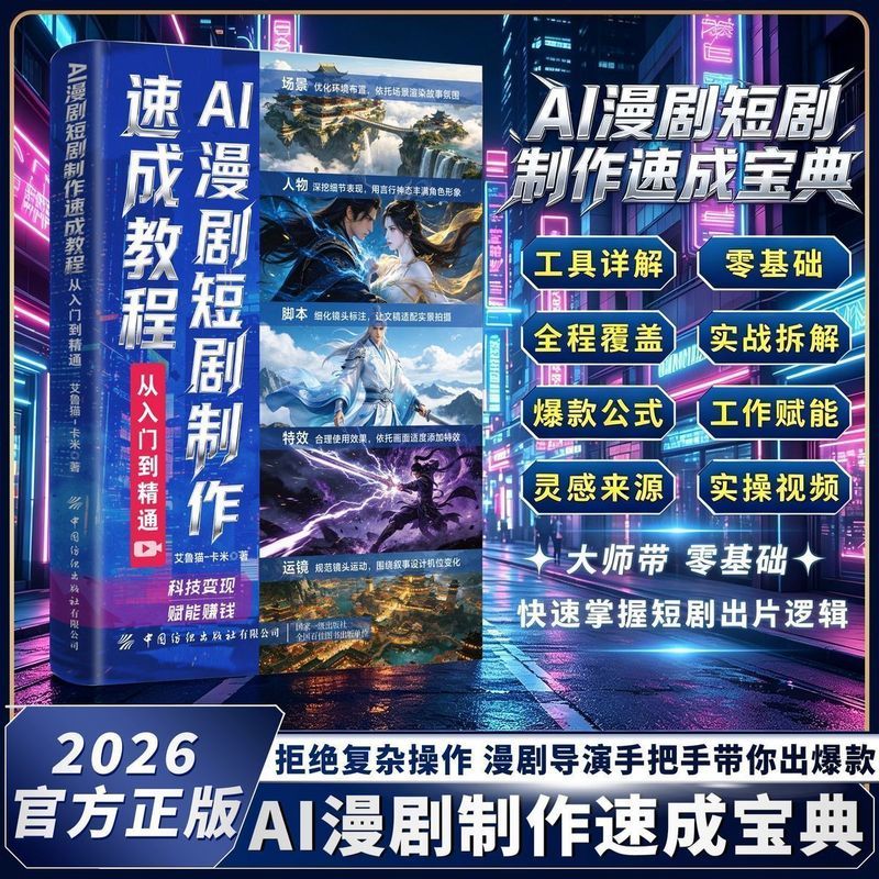 热卖中AI漫剧短剧制作速成教程 从入门到精通零基础AI变现赋能赚钱YM Hot-selling AI comic and short drama production crash course: From beginner to expert, zero foundation AI monetization empowerment for making money YM