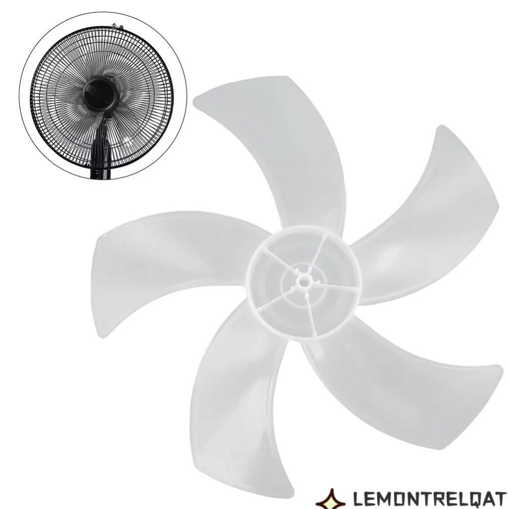 LEMONTRELQAT Five Blades Fan, Big Wind Slow Noise Fan Blade, Durable Plastic Fan Accessories for Pedestal Fan Table Fan Wall Fan