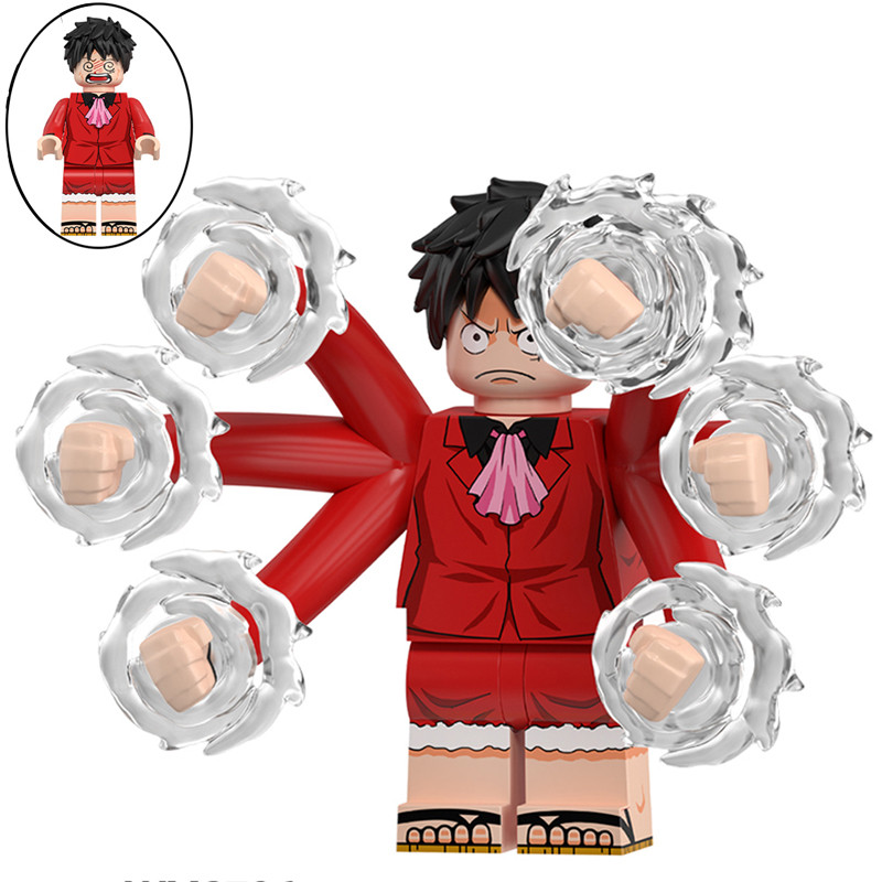 Suitable for Lego One Piece Snake King Luffy Sauron Chopper Third Party Assembled Building Block Minifigure Toy WM6193