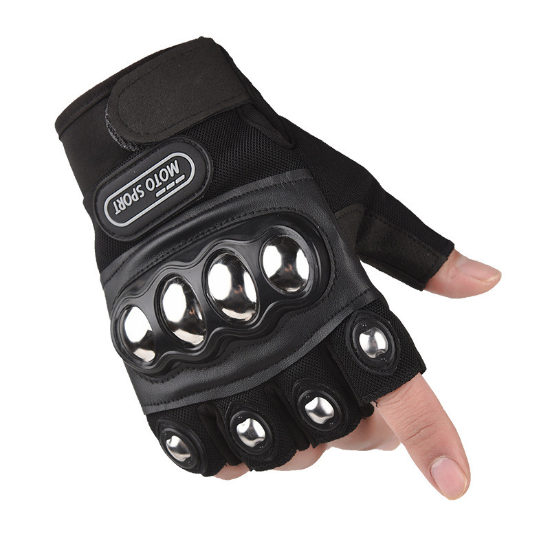 Tactical Gloves Male Half-Finger Special Forces Steel Shell Protection Motorcycle Motorcycle Self-Defense Weapon