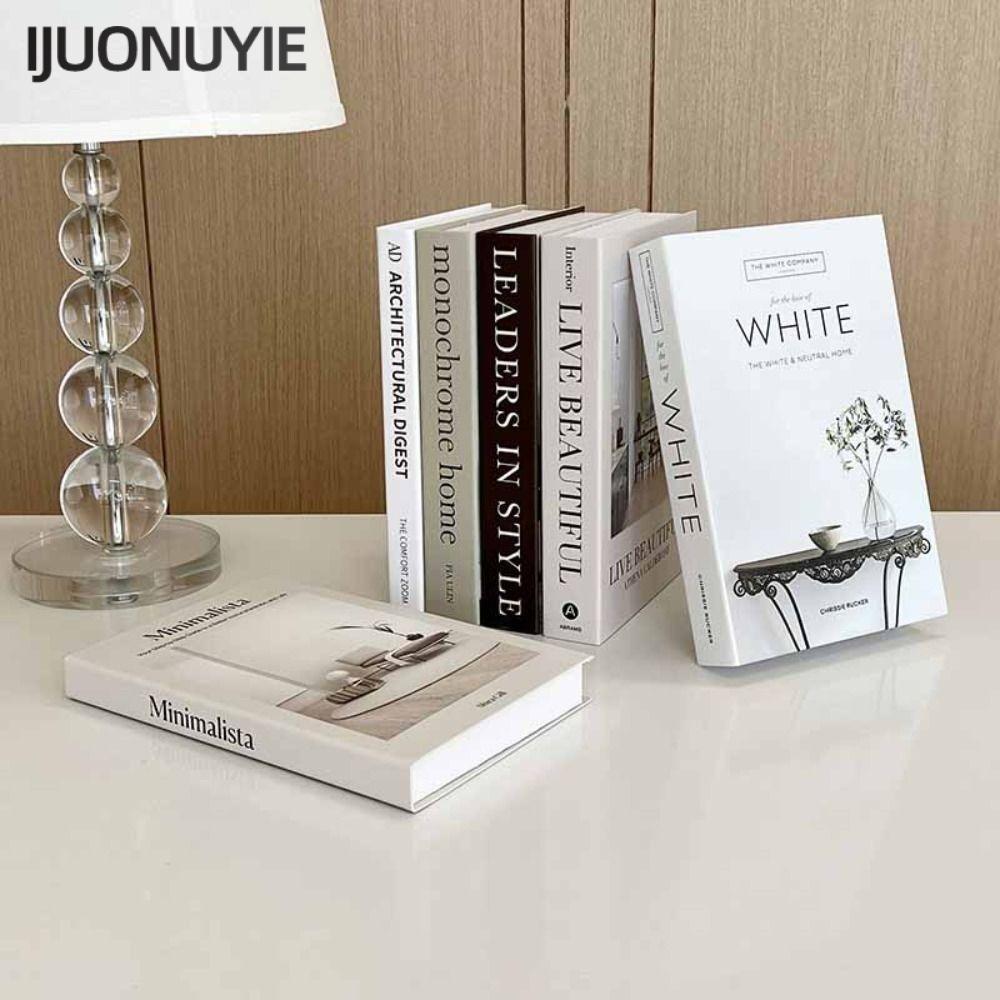 Ijuonuyie Fake Books Ornament, Home Decor Simple Decorative Book, Bedroom Coffee Table…