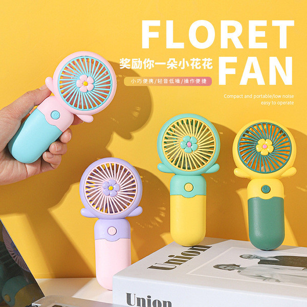| 制冷小风扇 | 【kipas turbo mini】 kipas mini bateri tahan lama ✶Handheld Small Lanyard Fan Flower Mini Small Fan Outdoor Portable USB Rechargeable Electric Fan❀