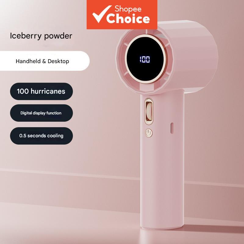 Fast delivery, long-lasting battery, USB charging, handheld fan, LED digital display, cooling, portable Penghantaran pantas, kipas tahan lama dengan bateri, boleh dicas melalui USB, kipas genggam mudah alih dengan paparan digital LED