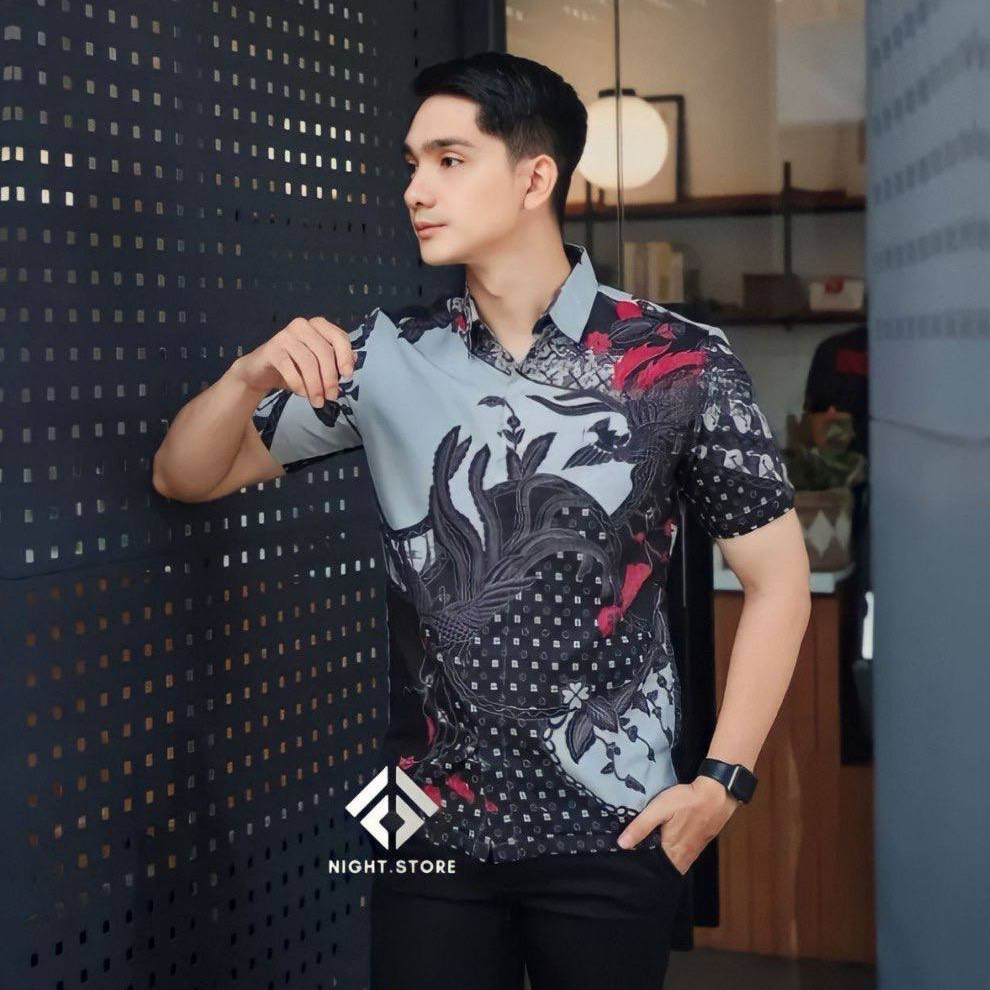 Have Must KEMEJA ZAMIL Men's Batik Shirt Short Sleeve Modern Casual Fashionable Sultan Motif Exclusive Size M L XL XXL - Image 2