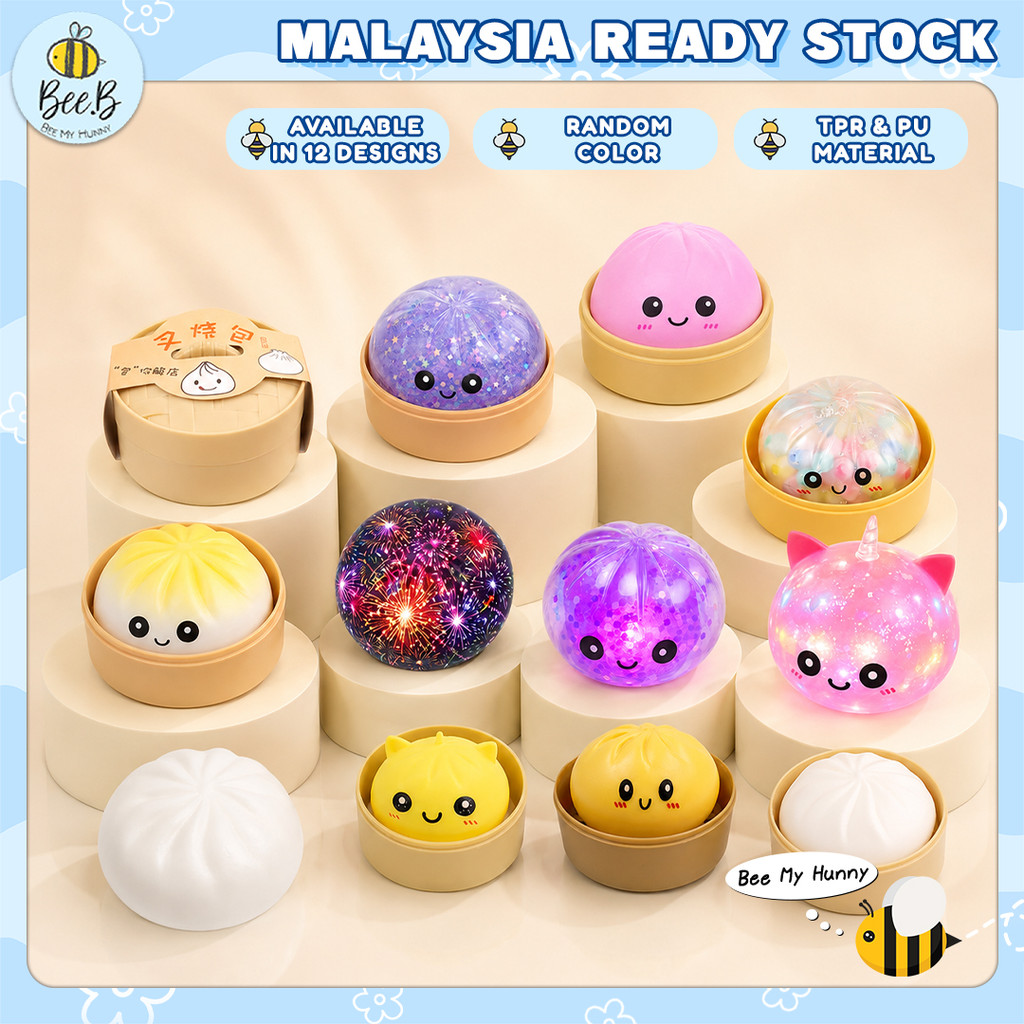 Squeeze Bun Toy Kids Steamed Stuffed Squishy Food Decompression Squeezing Fidget Toys Sensory Toy Stress Relief Toy WJTP