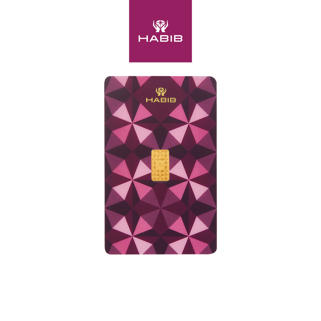 HABIB 1g 999.9 Gold Bar Sirio collection (Purple)