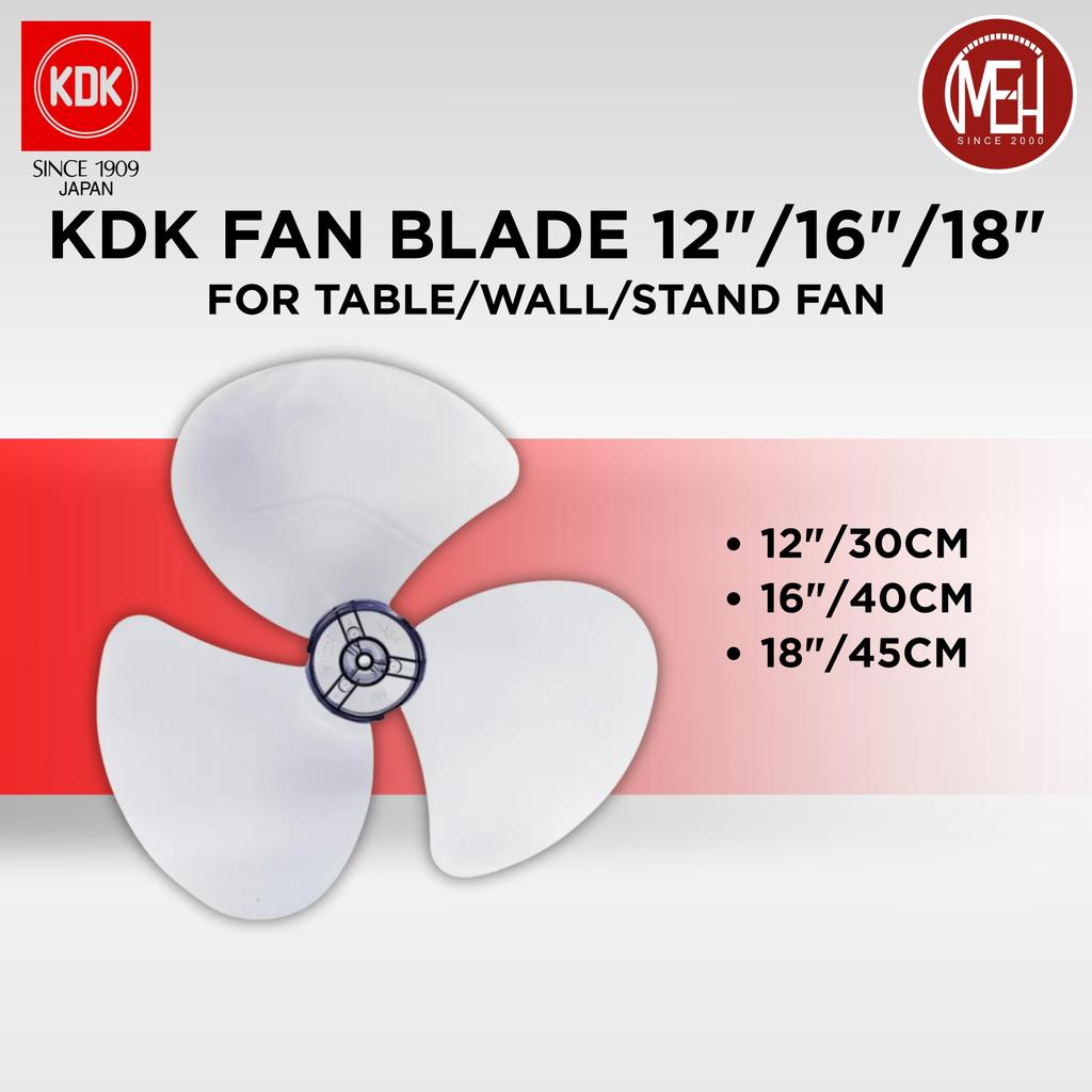 KDK ORIGINAL REPLACEMENT FAN BLADE 12" 16" 18" SPARE PART TABLE FAN WALL FAN STAND FAN FAN BLADE