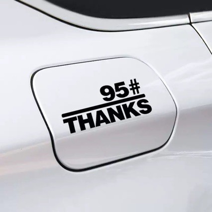Thanks Car Stickers Fuel Tank Cap Stickers Car Fuel Tank Decoration Stickers Fuel No. Prompt No. 92 No. 95 No. 98 Q8IG