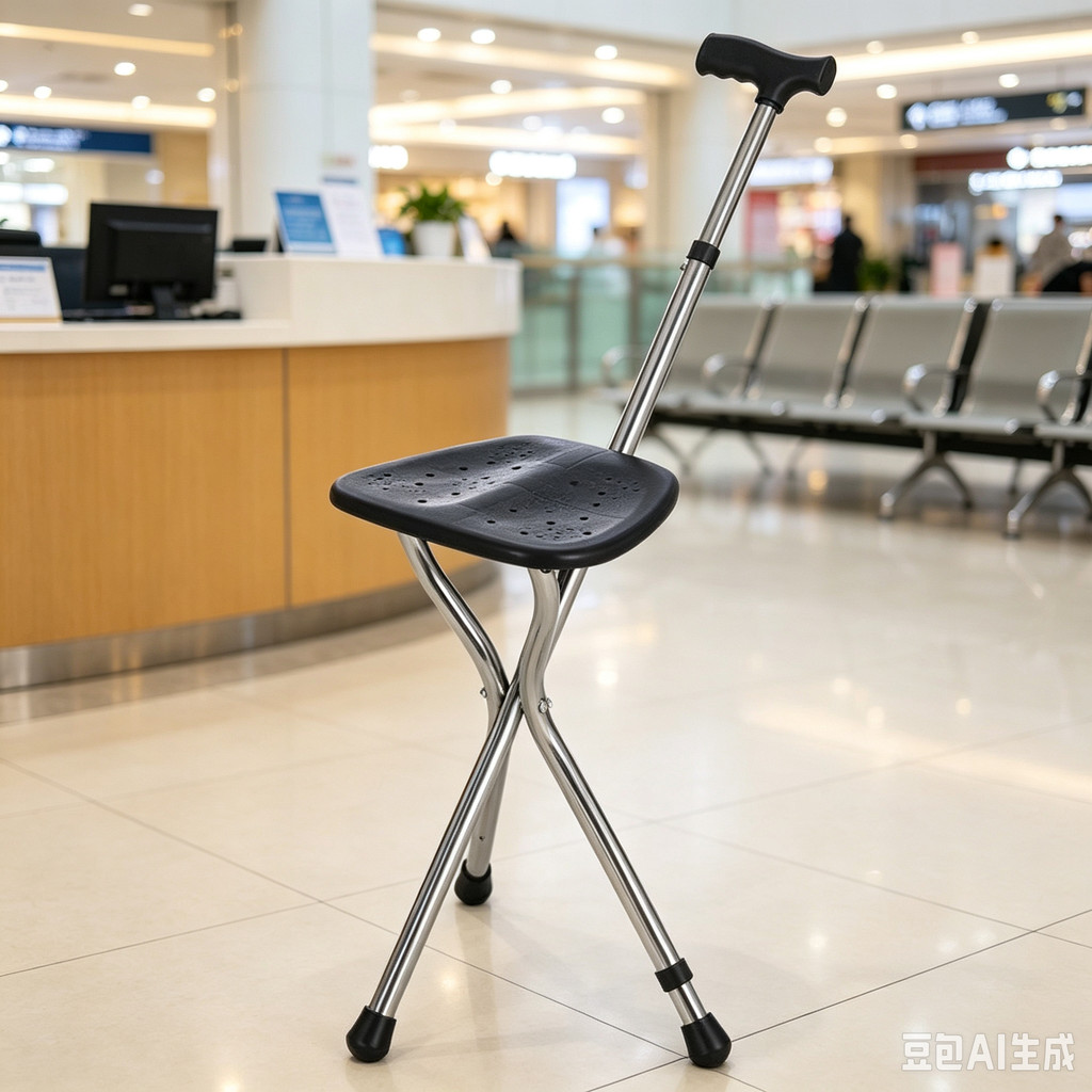 Walking Cane Stool Elderly Anti-slip Folding Walking Cane Chair-----&-*-&*&&*--&*&**---、walking aid、tongkat orang tua、tongkat lipat、tongkat 4 kaki、Foldable stick for elderly、 kaki 4、拐杖椅子