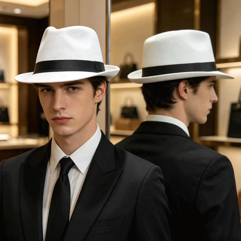 Linen Fedora Top Hat Topi Fedora Linen Bernafas Selesa Perlindungan Matahari Luar Ruang Pelancongan