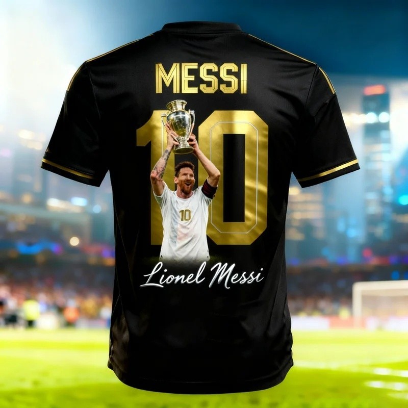 ChatGPT AI MESSI#10足球服成人儿童训练上衣夏季轻量级运动服球迷版衬衫