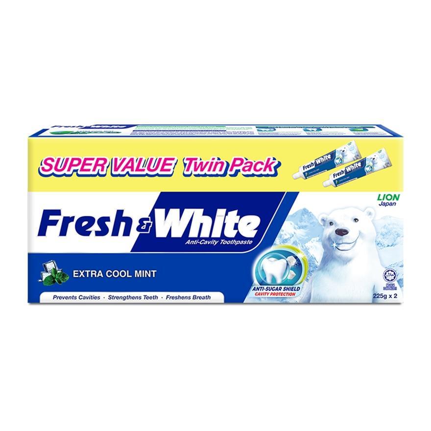 FRESH & WHITE Extra Cool Mint 2 x 225g