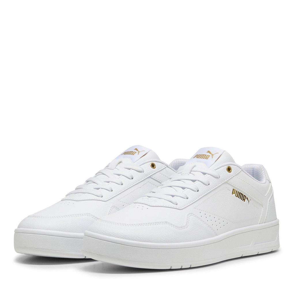 Puma Womens Court Classic Womens Sneakers ( White/ Gold) - Sports Direct