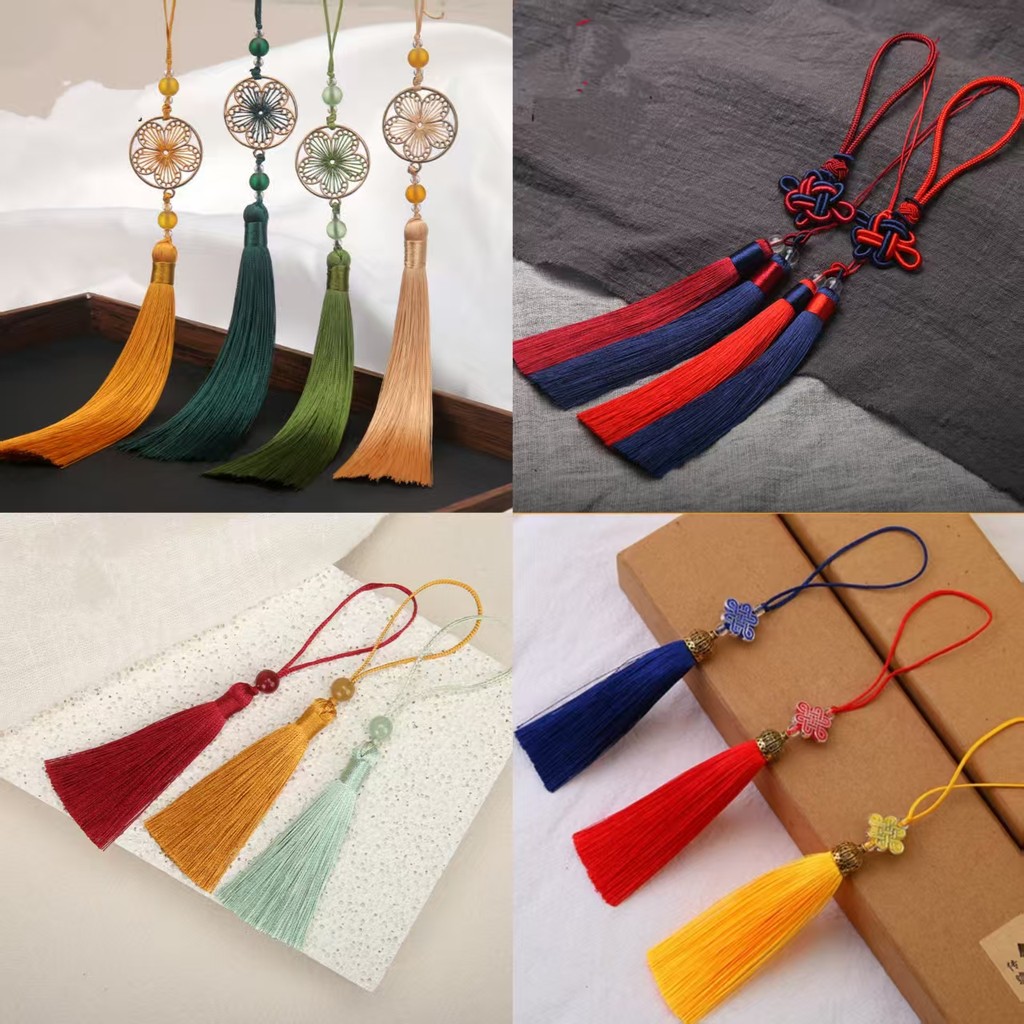 Mini Tassel - Knot of Fate, Chinese Knot Ancient Style Collar Press Pendant Bookmark Fan Drop Earrings DIY Decorative Materials