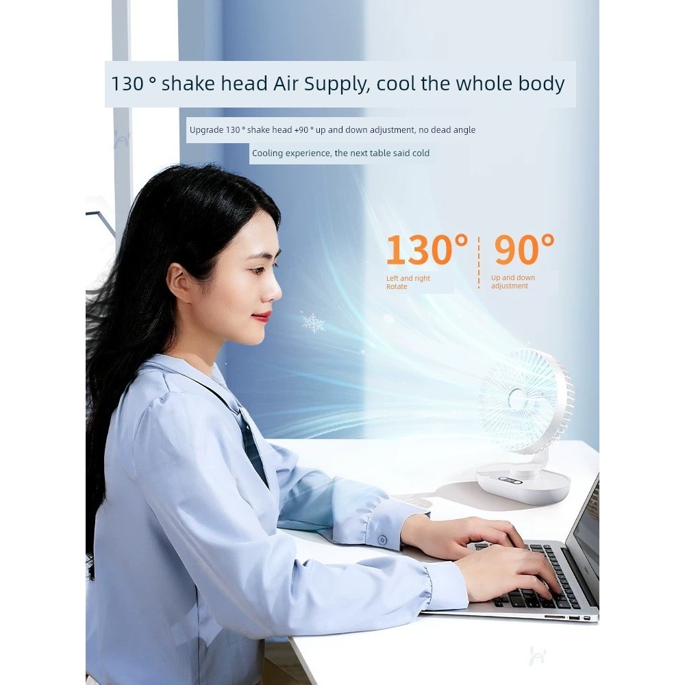 kipas usb kereta usb kipas mini mini kipas aircond 2026 New Style Small Fan Desktop Super Silent Office Desk Charging Student Fan Refrigeration Air Conditioning Mini Desktop Portable Fan Small Dormitory usb Work-position Blowing