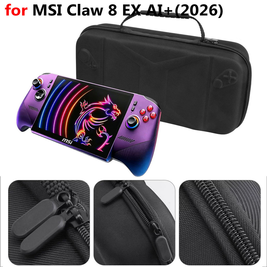For MSI Claw 8 EX Ai+ 2026 Travel Carrying Bag, Cover Case for Claw 8 EX Ai+ 2026 Handheld Gaming, EVA Protective Case for Claw 8 EX Ai+ 2026 Shockproof Bag Accessories
