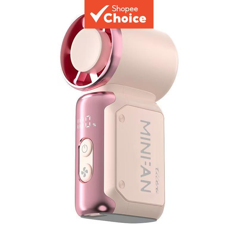 Mini Handheld Neck Fan with Display, Turbo-Strong Wind Power USB Pocket Fan X688 Skrin paparan kipas leher gantung mini mudah alih, kuasa angin turbo kuat USB poket X688 kipas kecil