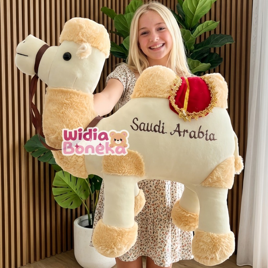 ANGGRAEINI Boneka Unta Ukuran XL 45cm - Bahan Lembut, Isi Silikon Dakron, Hadiah Ulang Tahun
