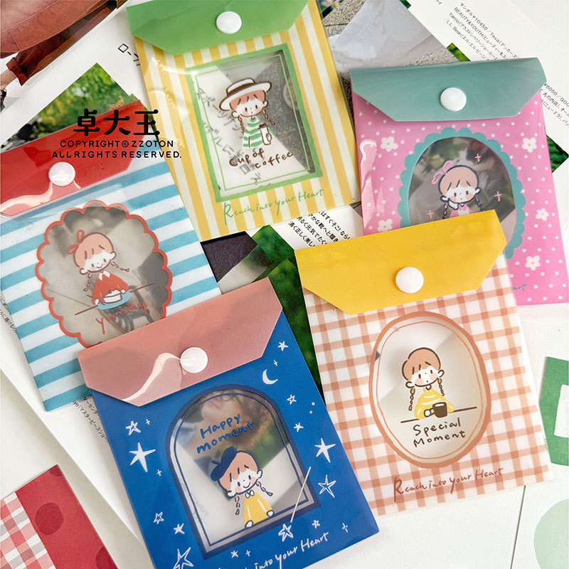 Zhuo Dawang [Azhuo Small Pocket] mini Storage mini m5 Loose-leaf Inner Page Sticker Storage Photocard Polaroid A8 Storage Bag Snap Button