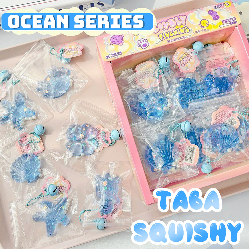 STARX Ocean-Themed Squishy Charms - Cute Sea Creature Squeeze Toy - Stress Relief Fidget Toys Squishy Toy | Gift For Family Kids Girls Boys Students