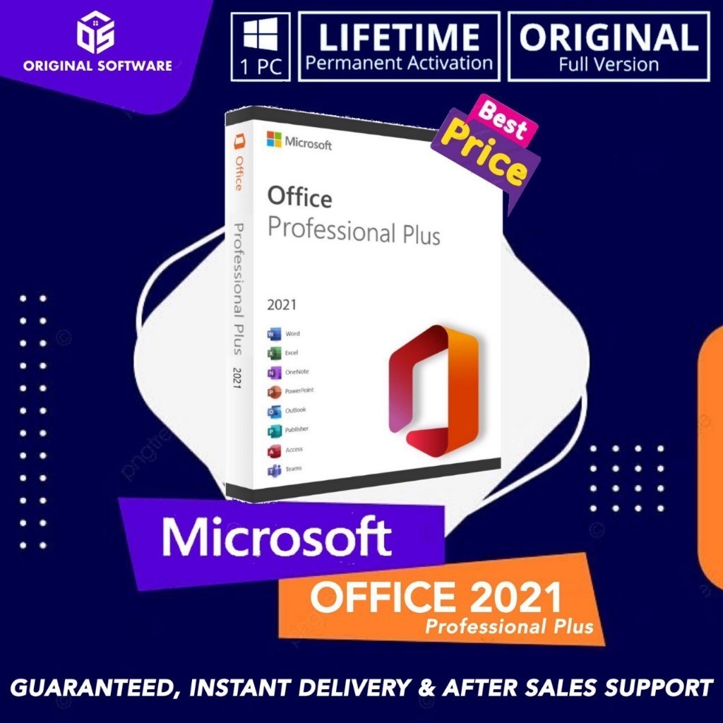 Microsoft Office Professional Plus 2024 / 2021 / 2019 / 2016 | Lifetime Genuine License Key