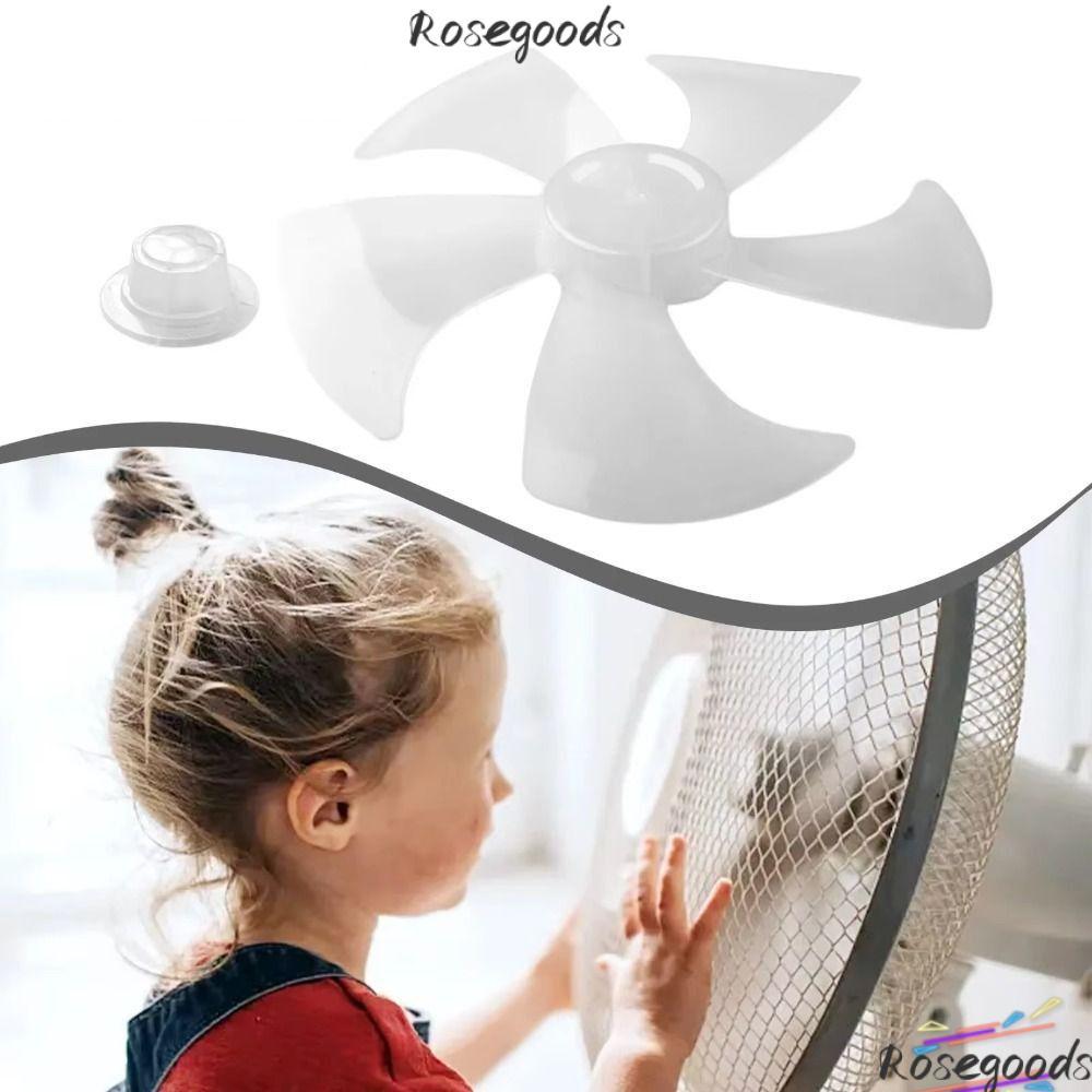 ROSEGOODS Five Blades Fan, Slow Noise Big Wind Fan Blade, Durable Plastic Fan Accessories for Pedestal Fan Table Fan Wall Fan