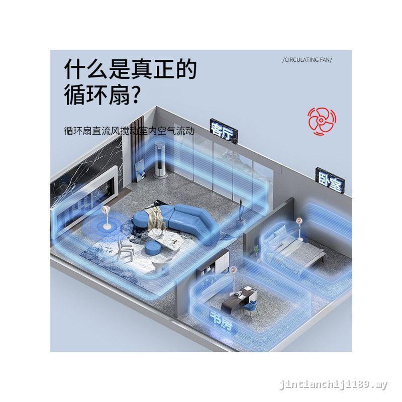 ((in stock) Air Circulation Fan Household Floor Fan Indoor Shaking Head Fan Remote Control Power Saving Table Standing Silent Electric Fan