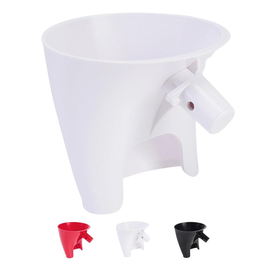 Corong Tepung untuk Mesin Pengadun Dapur, Alat Sambungan Mudah Dicurahkan Tanpa Kotoran, Sesuai untuk Mesin Tilt-Head 4.5–5 Qt (KSM150), Selamat untuk Dicuci dalam Mesin Pencuci Pinggan pada Suhu Normal, Alat Pembakar yang Selamat (Putih)