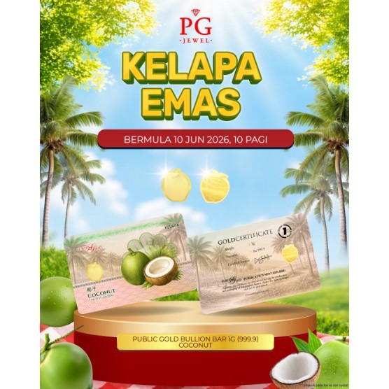 PUBLIC GOLD BULLION BAR 1G (999.9) - COCONUT PP0001QA