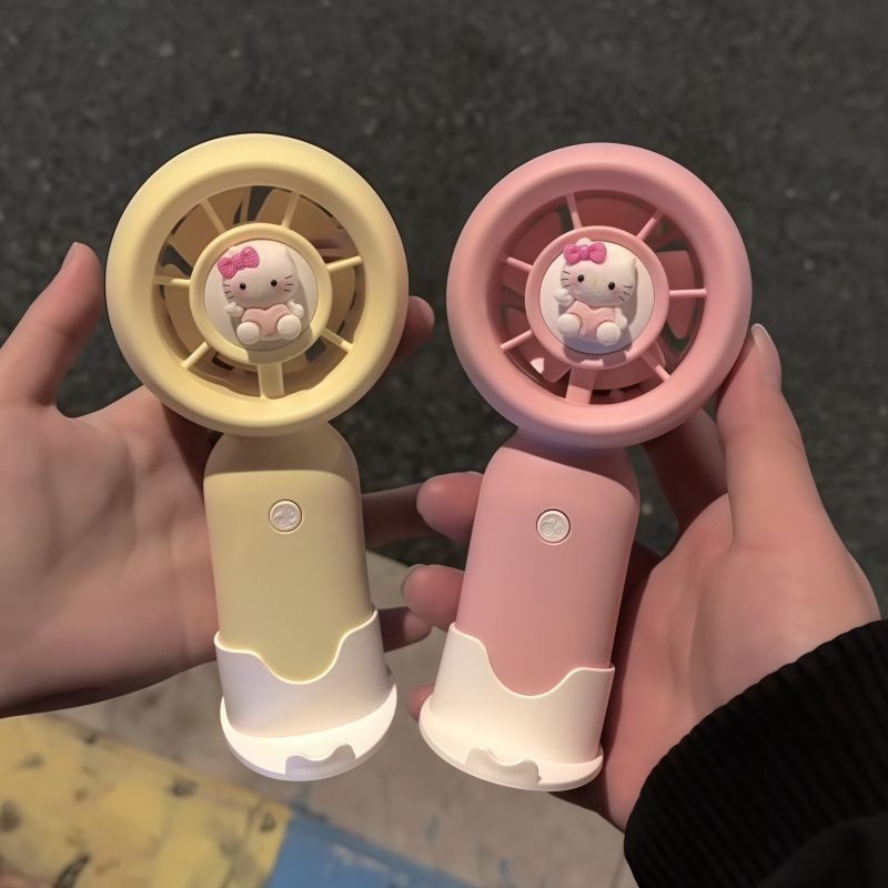 | 制冷小风扇 | 【kipas mini bateri tahan lama】 kipas turbo mini ☸New kitty Cat Portable Mini Macaron Color Student Dormitory Fan Handheld usb Charging Small Fan♞