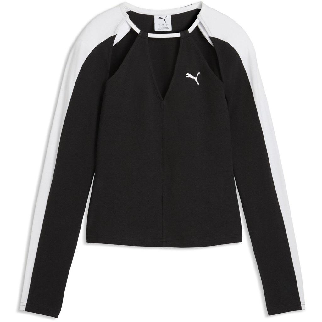 Puma Womens Women's T7 Long Sleeve T-Shirt (Puma Black) - Sports Direct