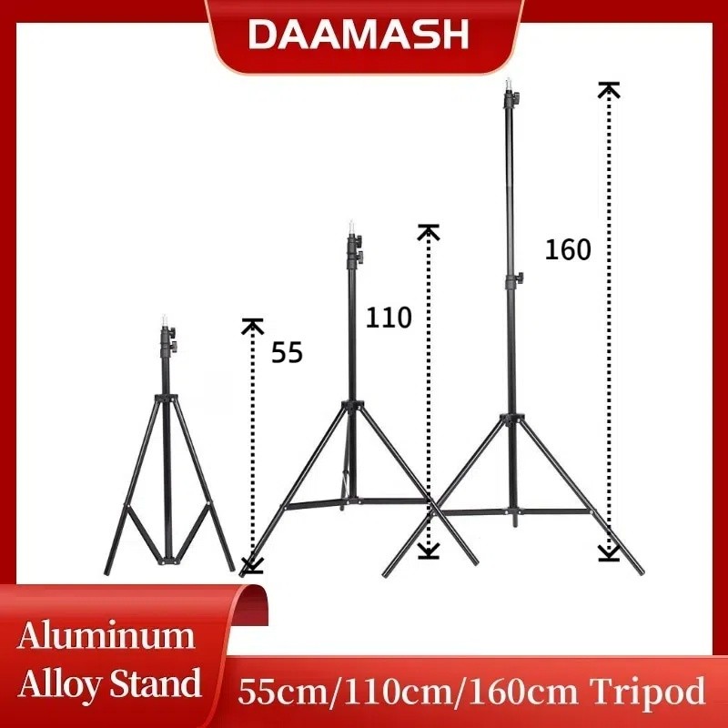[24H Ship] Portable 55cm/110cm/160cm Tripod for Phone Adjustable Floor Stand Live Camera Selfie Holder