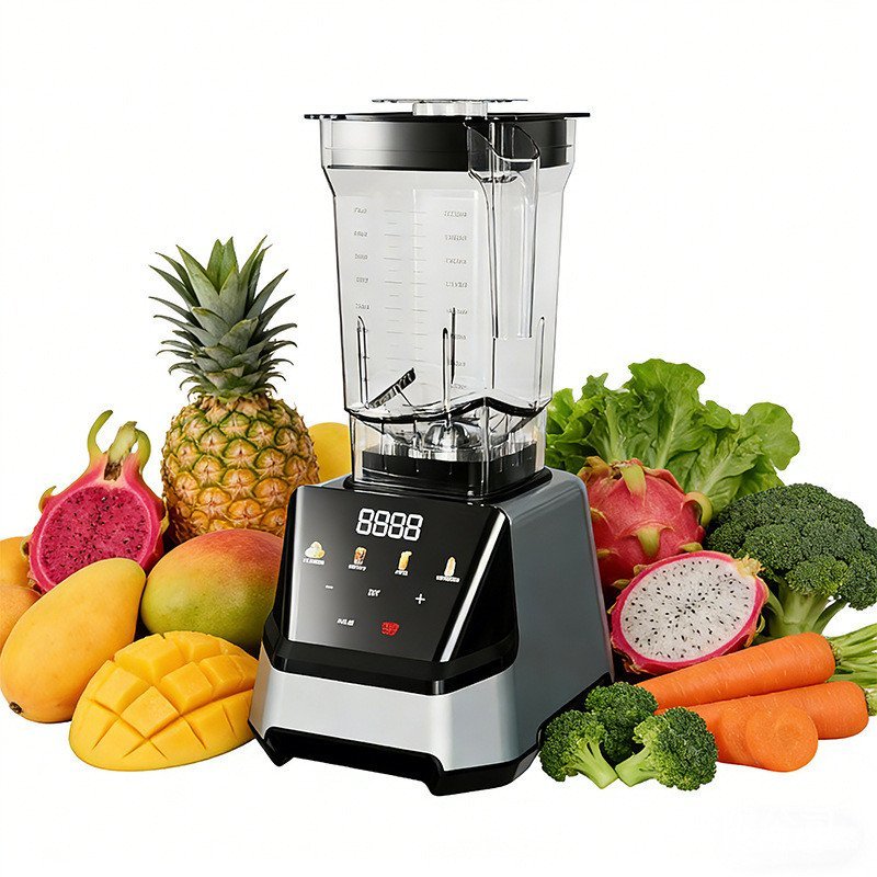 HLVW Mesin Blender Dinding Komersial Pelbagai Fungsi Kapasiti 2L untuk Rumah Tangga dengan Skrin Sentuh