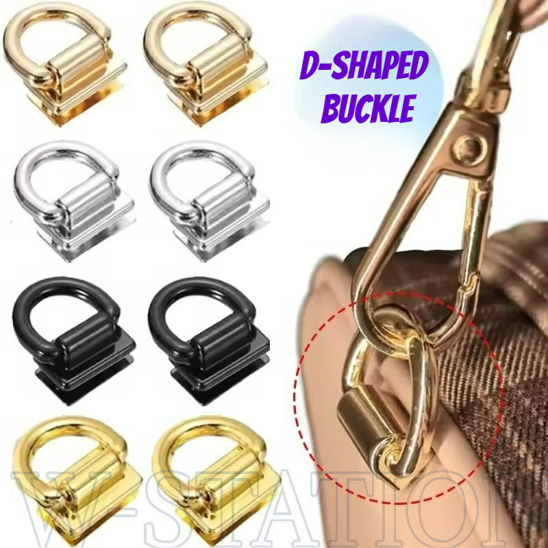 DIY D-ring Ally Buckles - Ring Bag Side Clip Buckles - Metal Double Buckle - Handbag Chain Handles Connector - Bag Strap Hardware Accessories