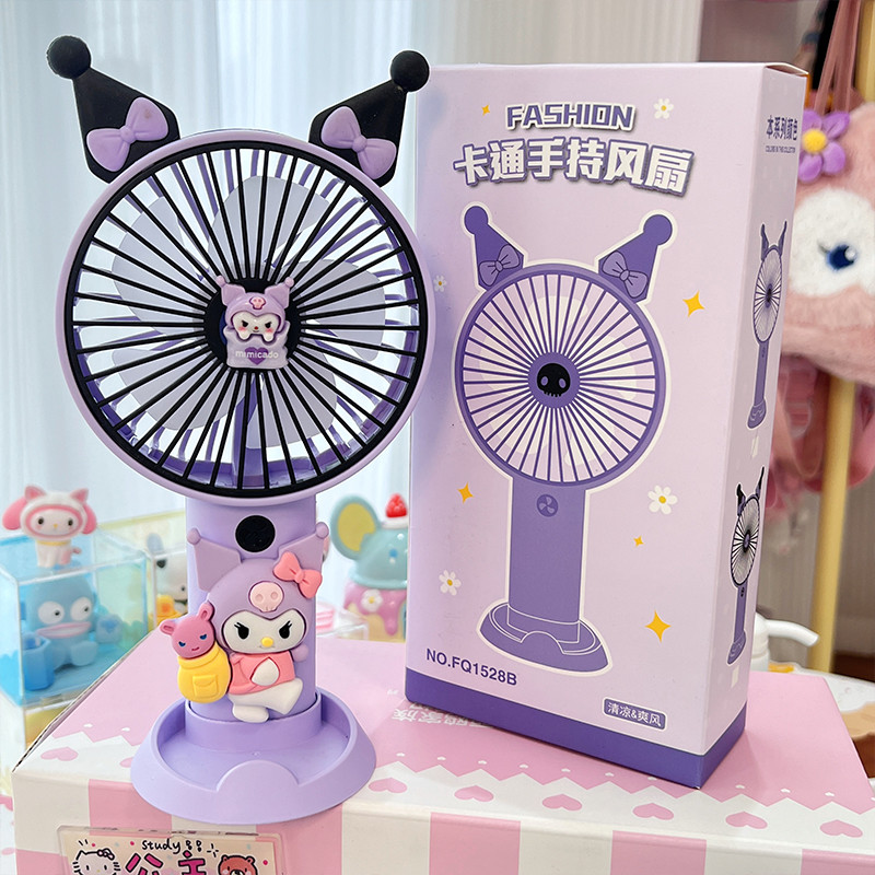 kipas mini bateri tahan lama mini kipas aircond usb kipas mini Cute Cartoon Handheld Small Fan Portable Portable Small Silent Handheld Portable Girl Desktop Children's Fan