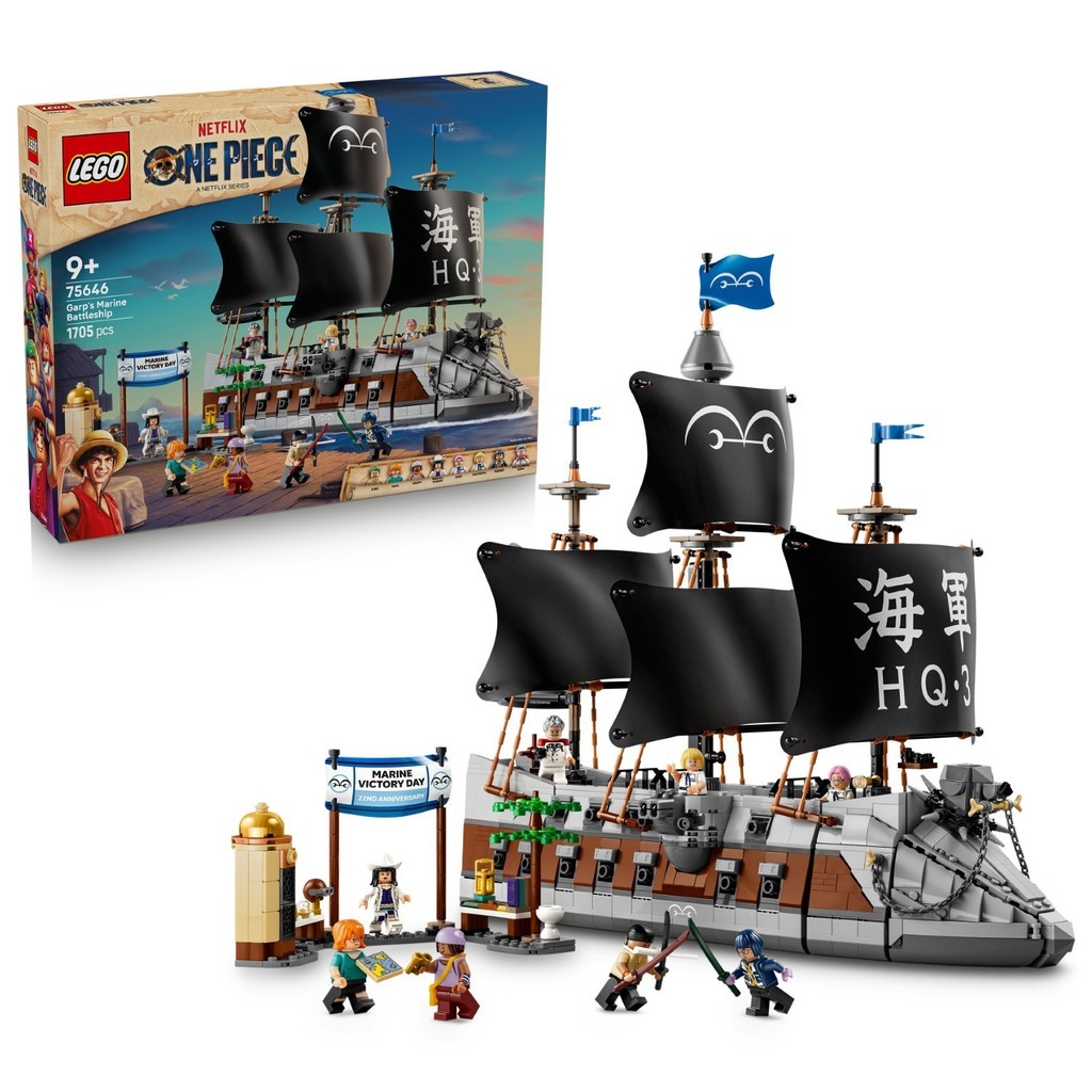 LEGO 75646 ONE PIECE Garp's Marine Battleship Building Toy Set (1705 Pieces)