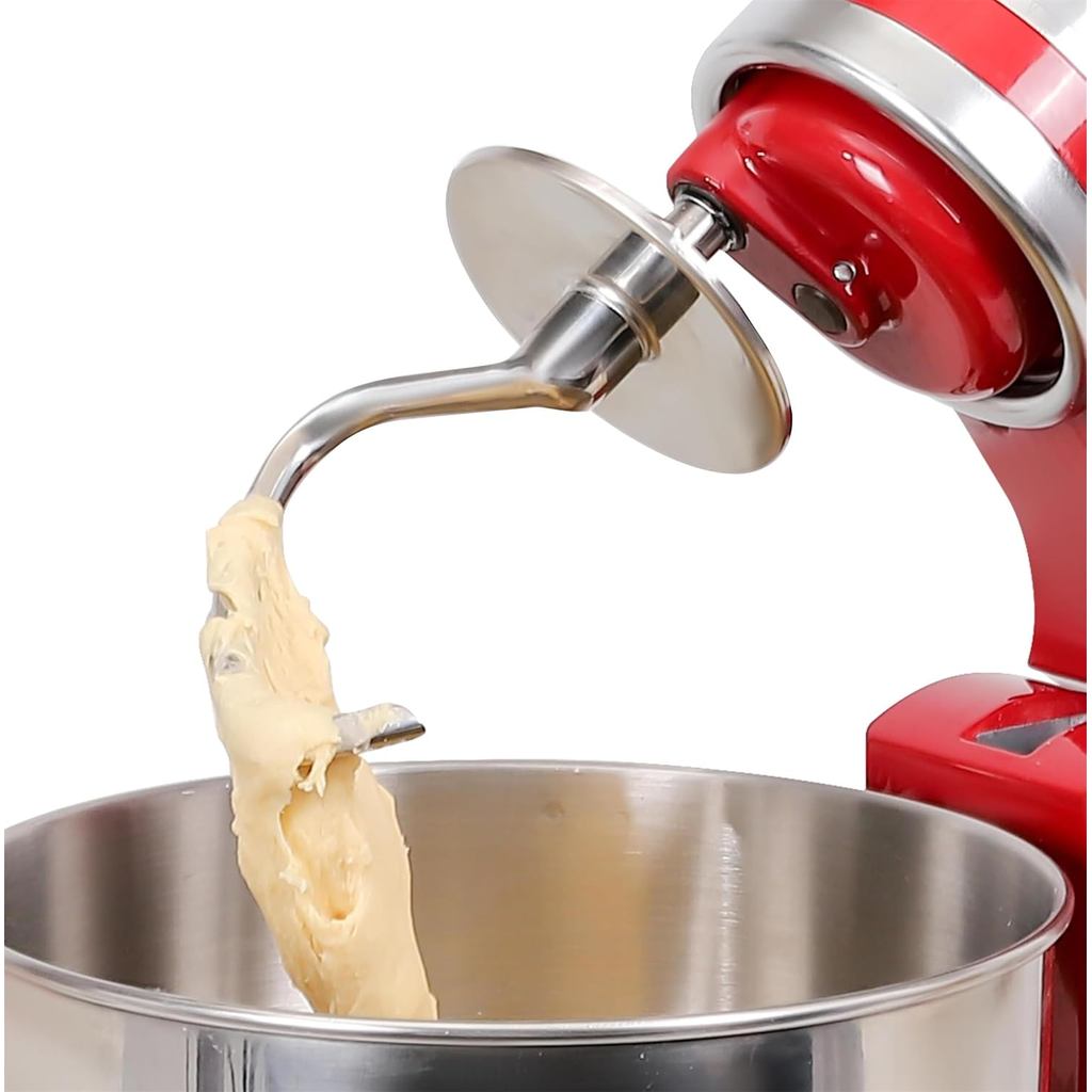 Aksesori Pengaduk Doh Keluli Tahan Karat untuk KitchenAid Stand Mixer, Pengganti Selamat untuk Mesin Cuci Pinggan bagi Model Tilt-Head 4.5QT & 5QT - Pengulenan yang Efisien untuk Roti, Pizza, Pasta...