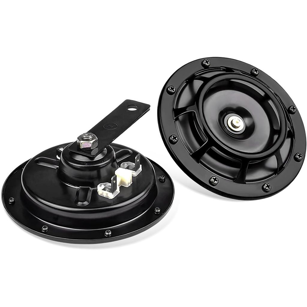 2 PCS Kit Hon Kereta Super Tone, Kit Hon Berkembar Nada Tinggi dan Rendah 12V dengan Gril Pelindung, Hon Logam Super Kuat dengan Braket untuk Kereta, Lori, SUV, Motosikal (Hitam)