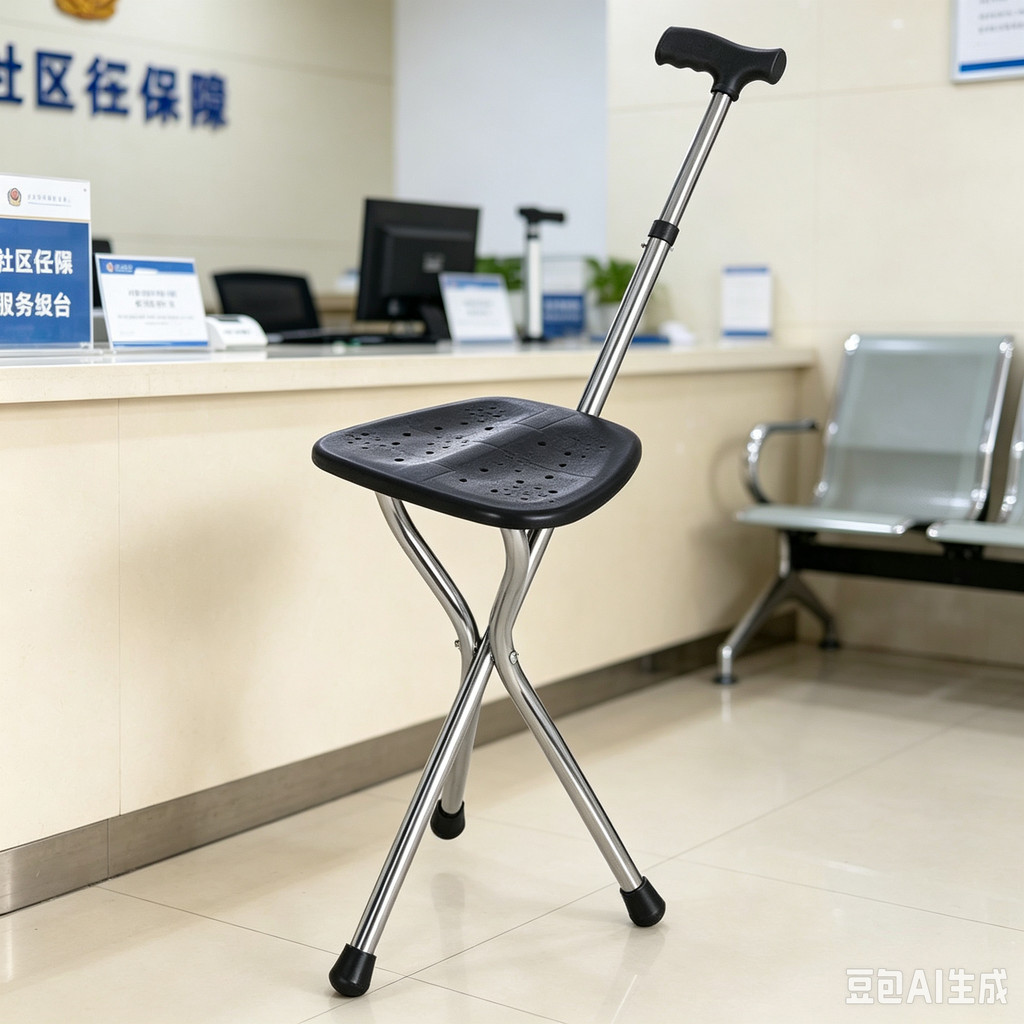 Walking Cane Stool Elderly Anti-slip Folding Walking Cane Chair-- * & *- ** && * & ** &- ** && * &&&&、walking aid、tongkat orang tua、tongkat lipat、tongkat 4 kaki、Foldable stick for elderly、 kaki 4、拐杖椅子
