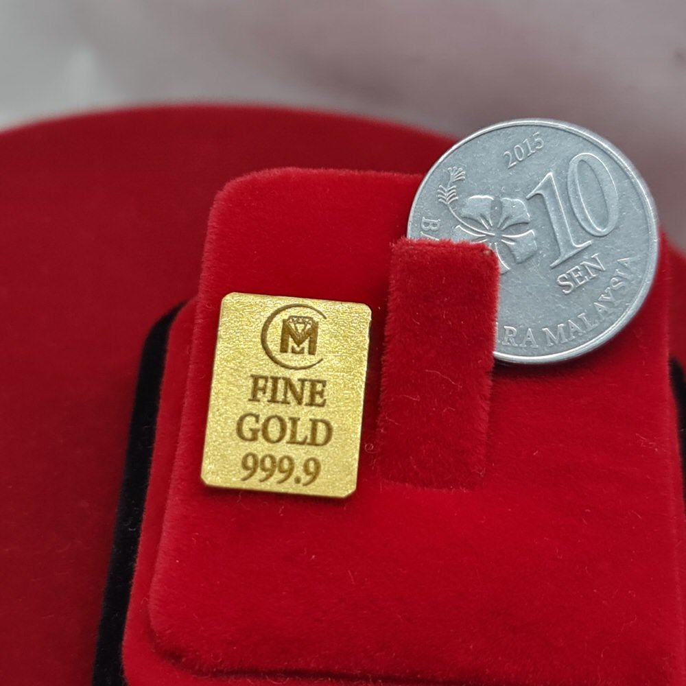 Murni Mewah  Fine Gold G999.9 Bar Lsr Lyg 1993 1.1 cm Pd 