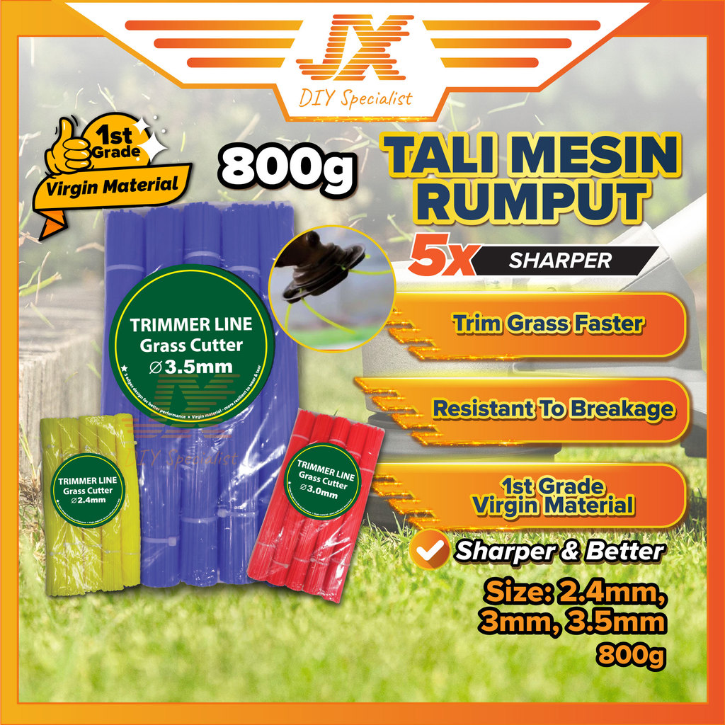 Brush Cutter Nylon Trimmer Line Grass Trimmer Line Tali Mesin Potong Rumput Spool Line String 800g 割草线