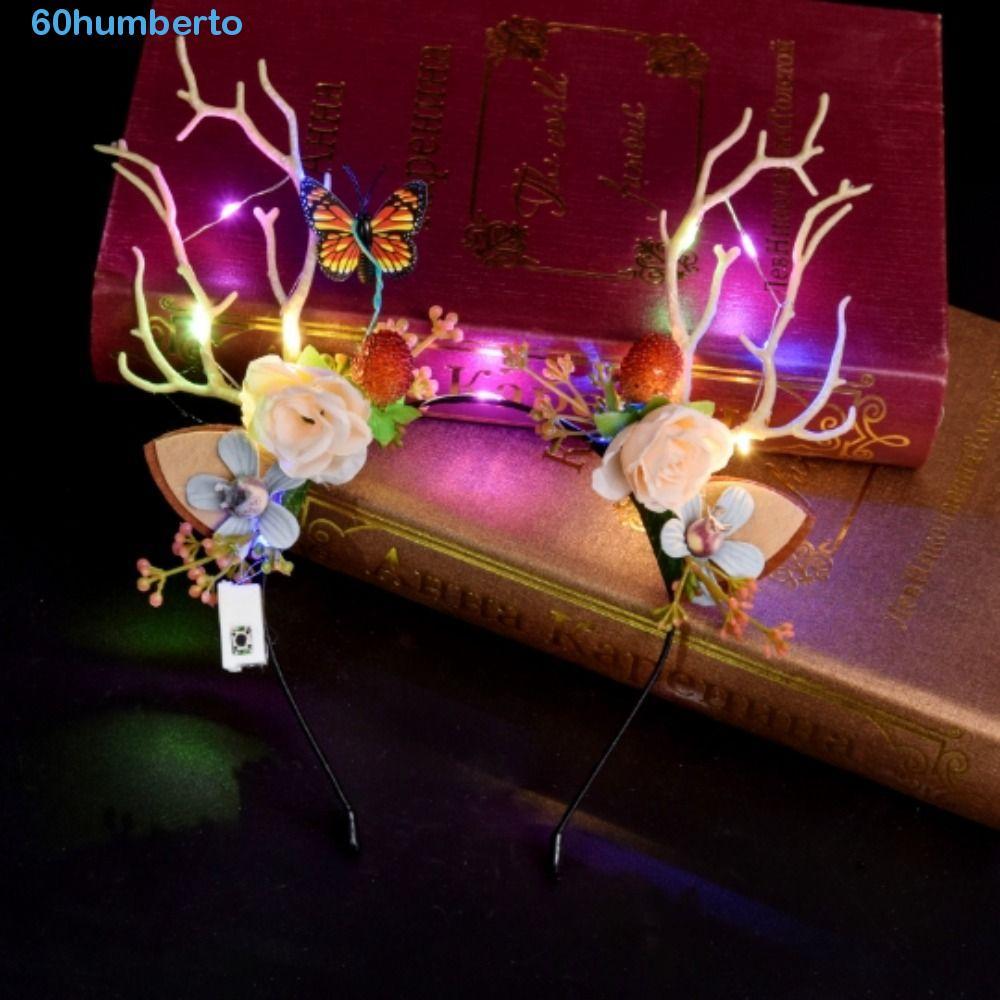 HUMBERTO Glowing Headband Simple Luxury Korean Style Hair Accessories Christmas Hair Hoop LED light Toy Photo Props Kids Head Wear Women Hair Wear